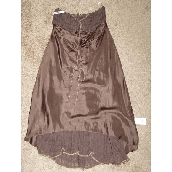 NWT Brown linen Halter dress by Max Studio L 10-12 - Picture 6 of 8